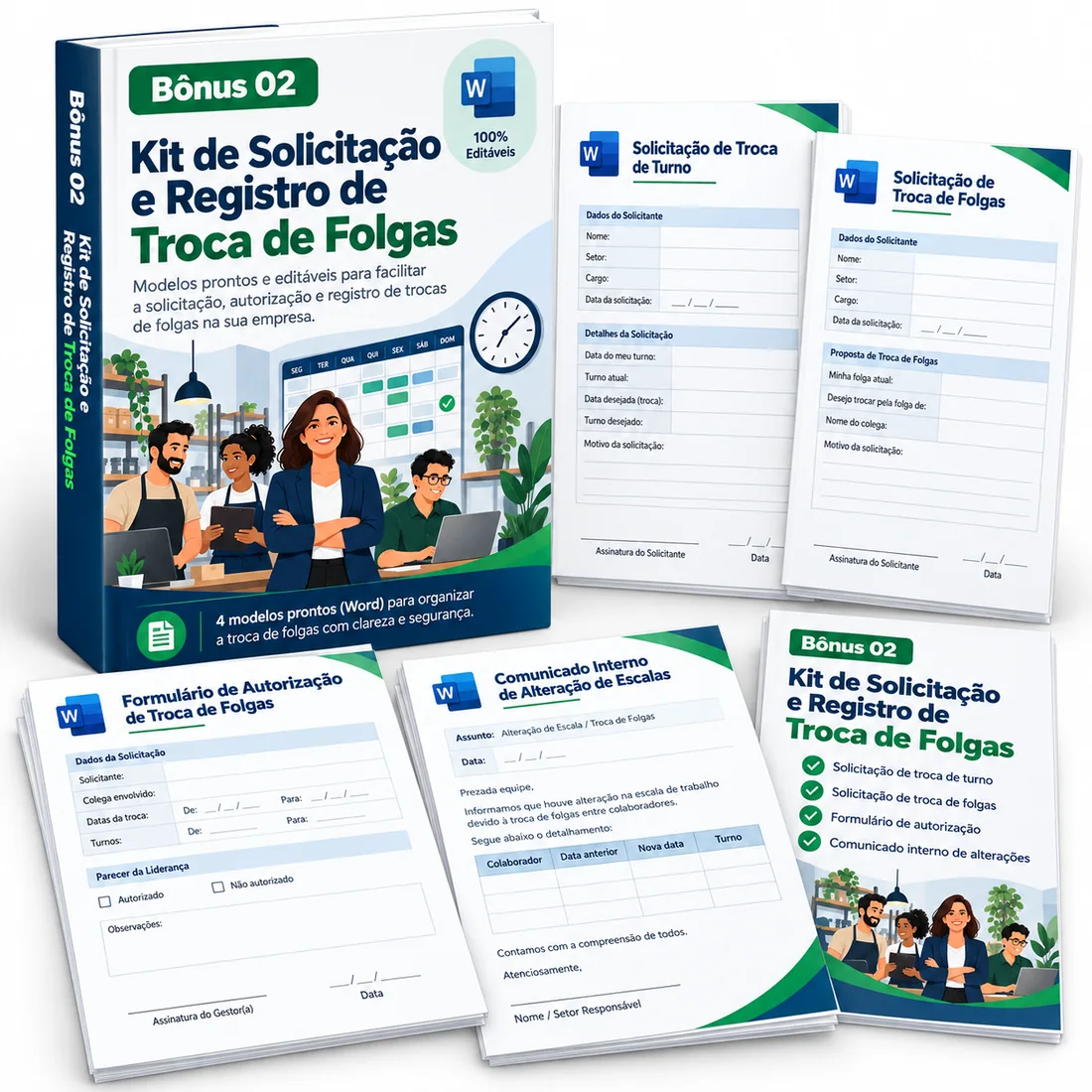 Kit de Solicitação e Troca de Folgas